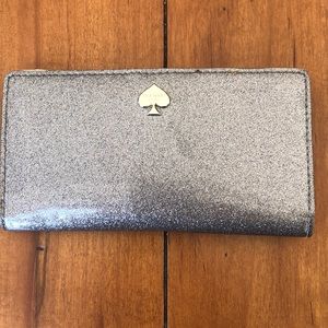 Silver GLITTER Kate Spade Wallet